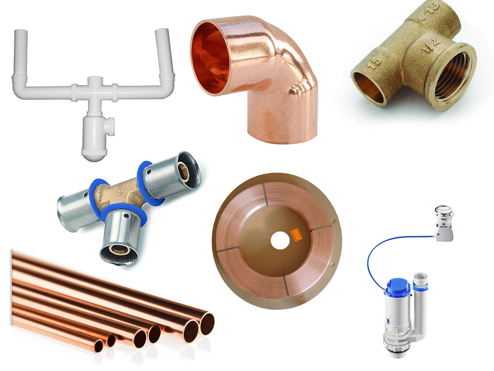 Tuberías y accesorios (tubos de Cobre, PVC, hierro)